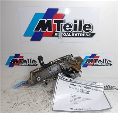 [GYÁRI BONTOTT] BMW - EGR HŰTŐ SZELEPPEL - 2-ES; 3-AS; 4-ES; 5-ÖS; 6-OS; X3; X4 - 11 71 7102262